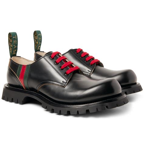 gucci perforated leather derby shoes|Gucci Shoes for Men .